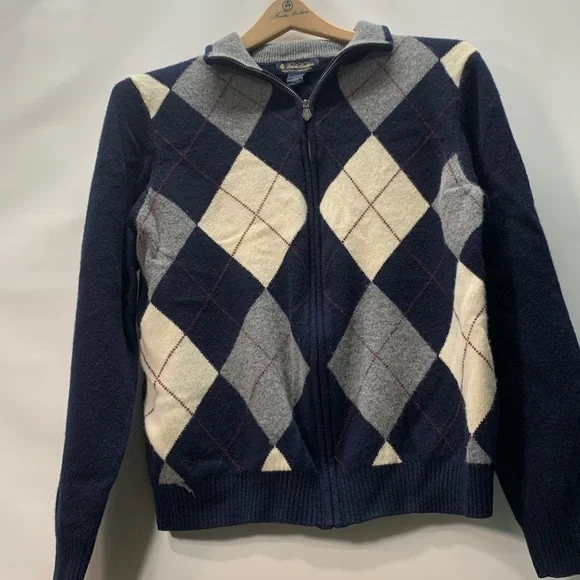 Brooks Brothers Lambswool Full Zip Sweater Size L - Picture 6 of 6